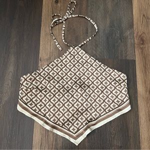 Garage lace up handkerchief top